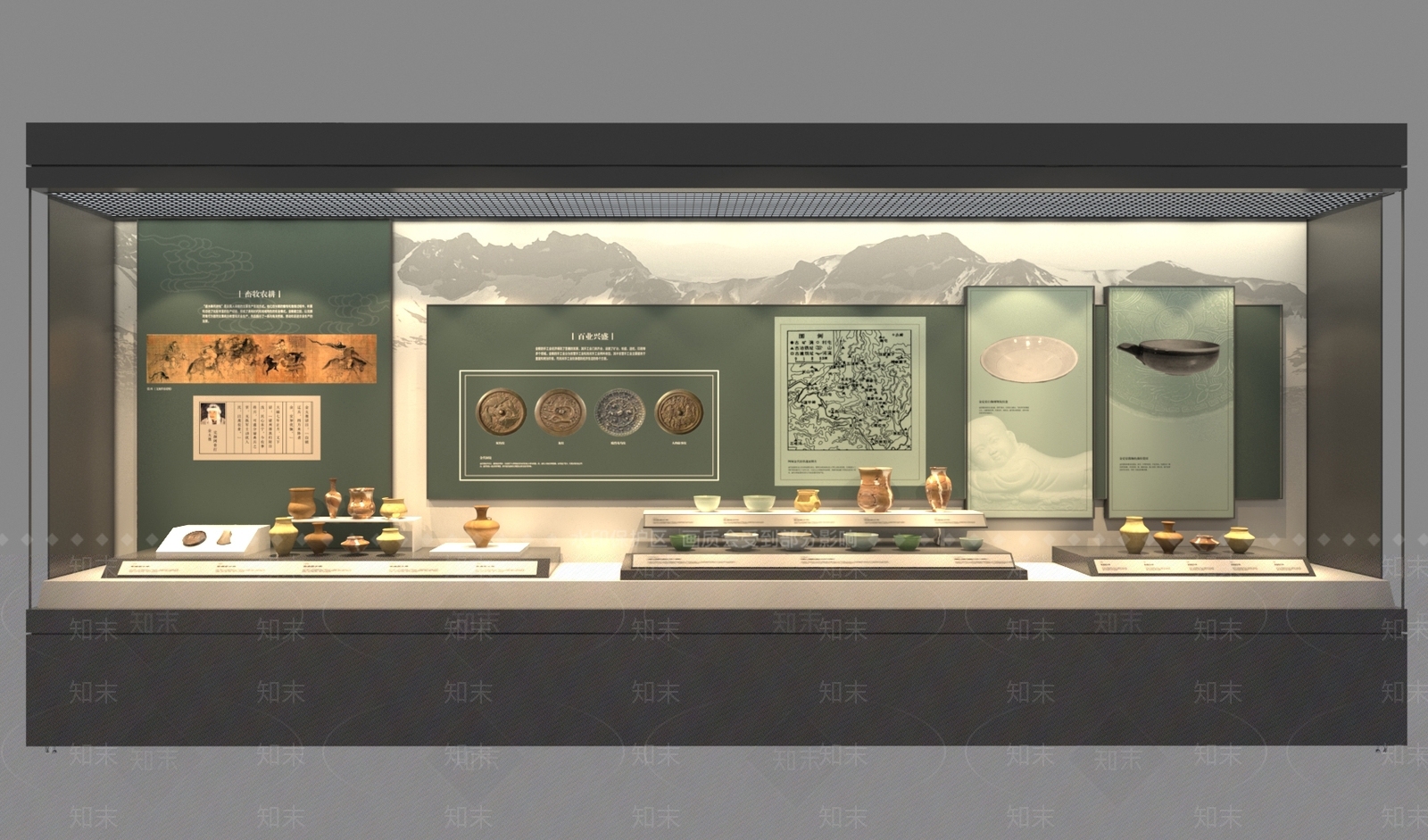 新中式博物馆3D模型下载【ID:1191780668】