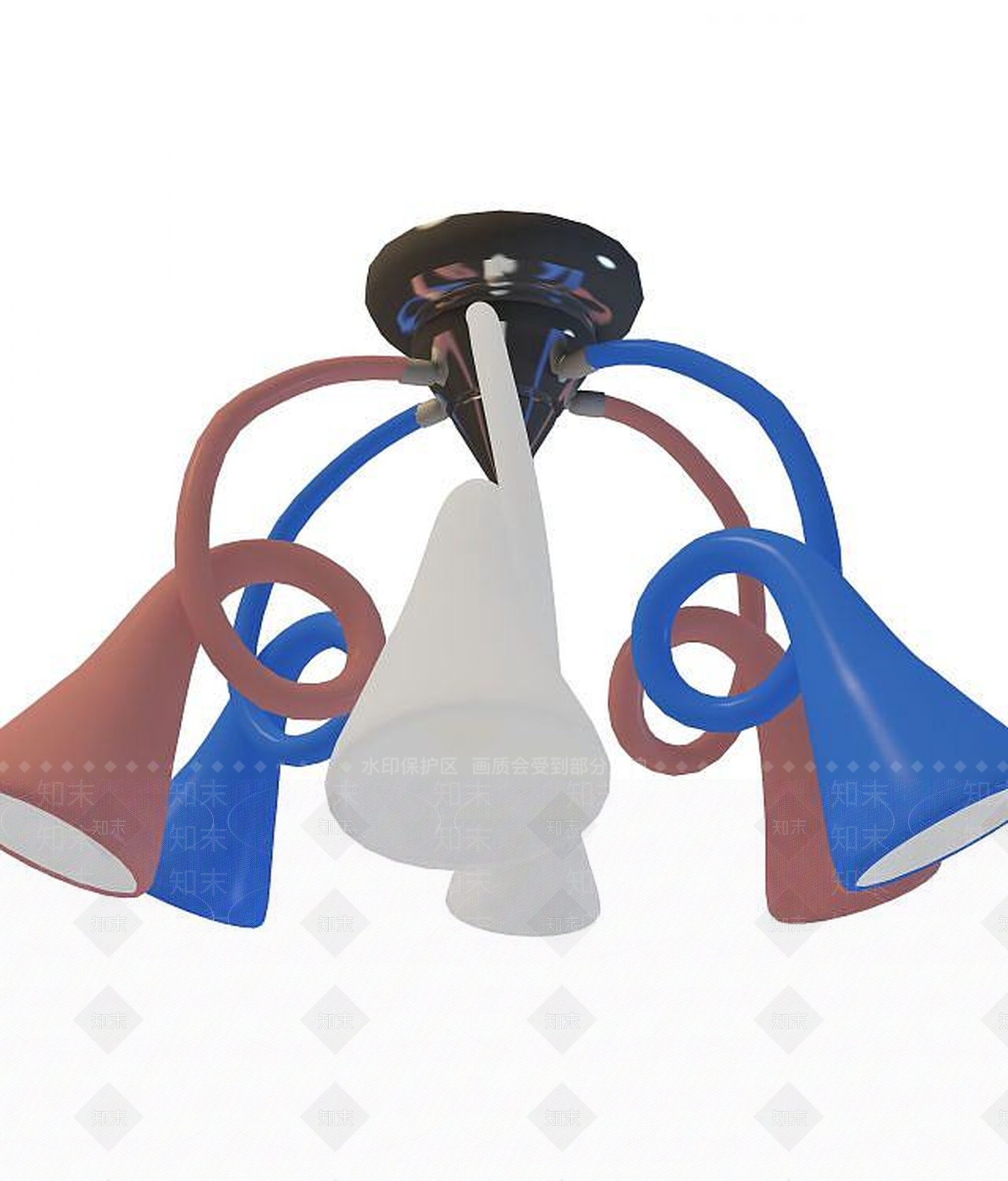 现代餐厅吸顶灯3D模型下载【ID:1191783682】