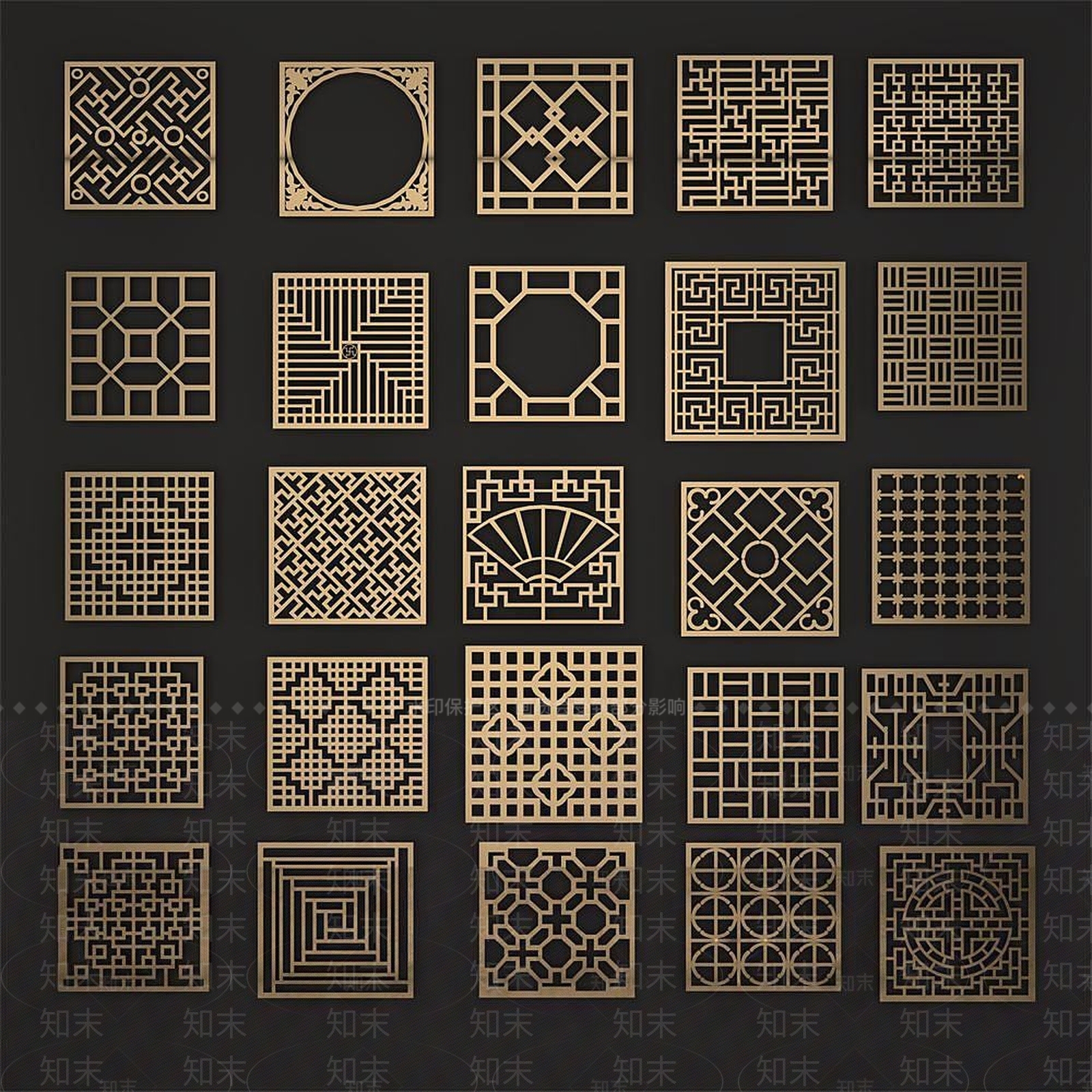 中式雕花3D模型下载【ID:1191787001】