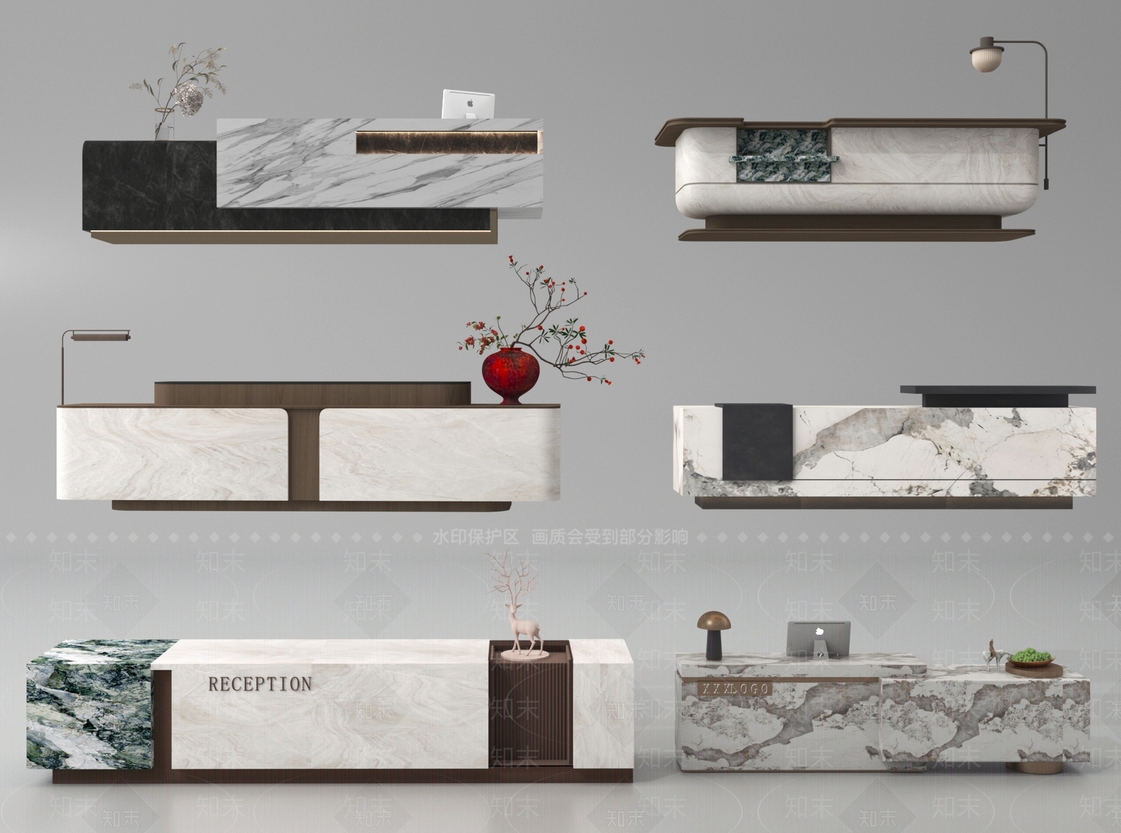 现代前台3D模型下载【ID:1191790938】