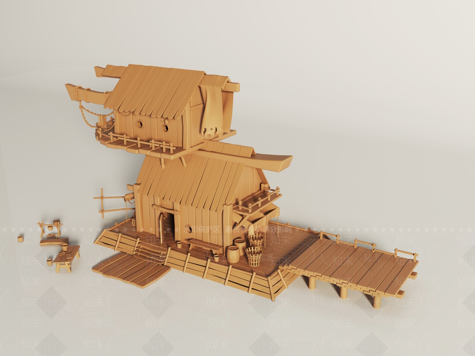 现代木屋3D模型下载【ID:1191797127】
