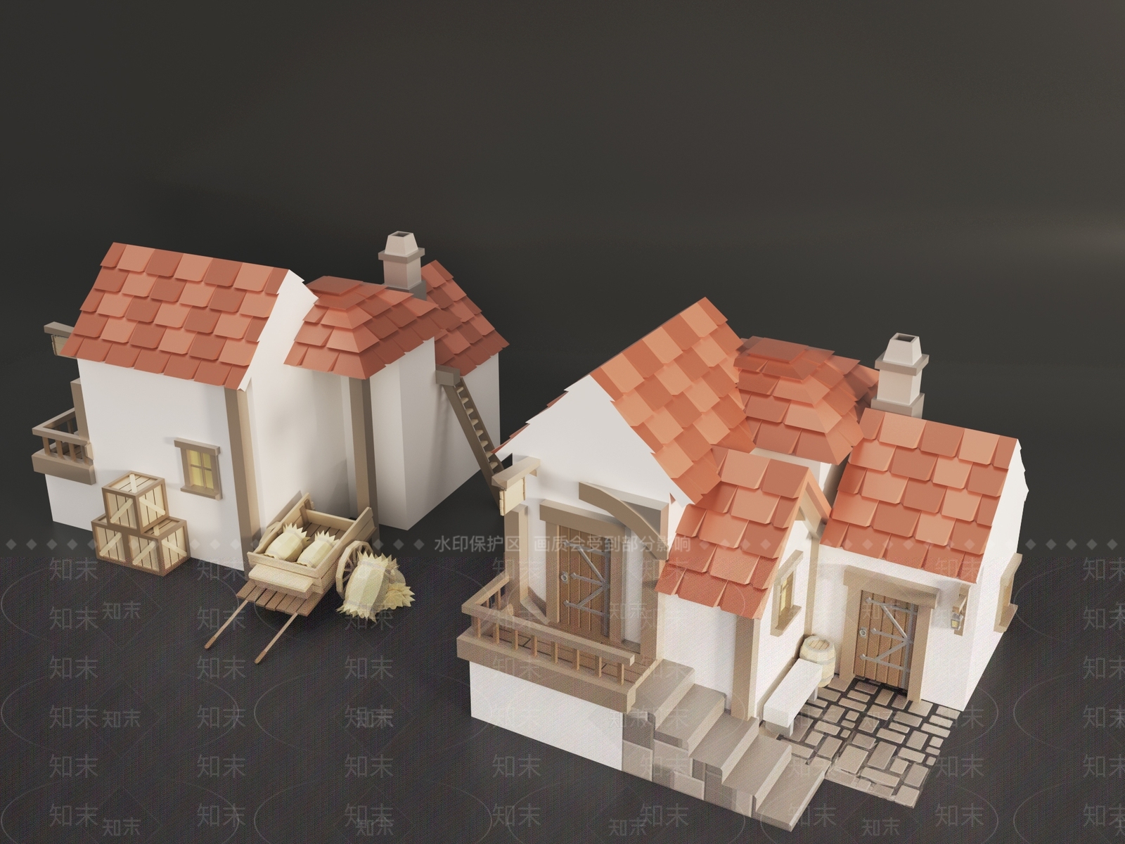 欧式其他住宅外观3D模型下载【ID:1191803639】