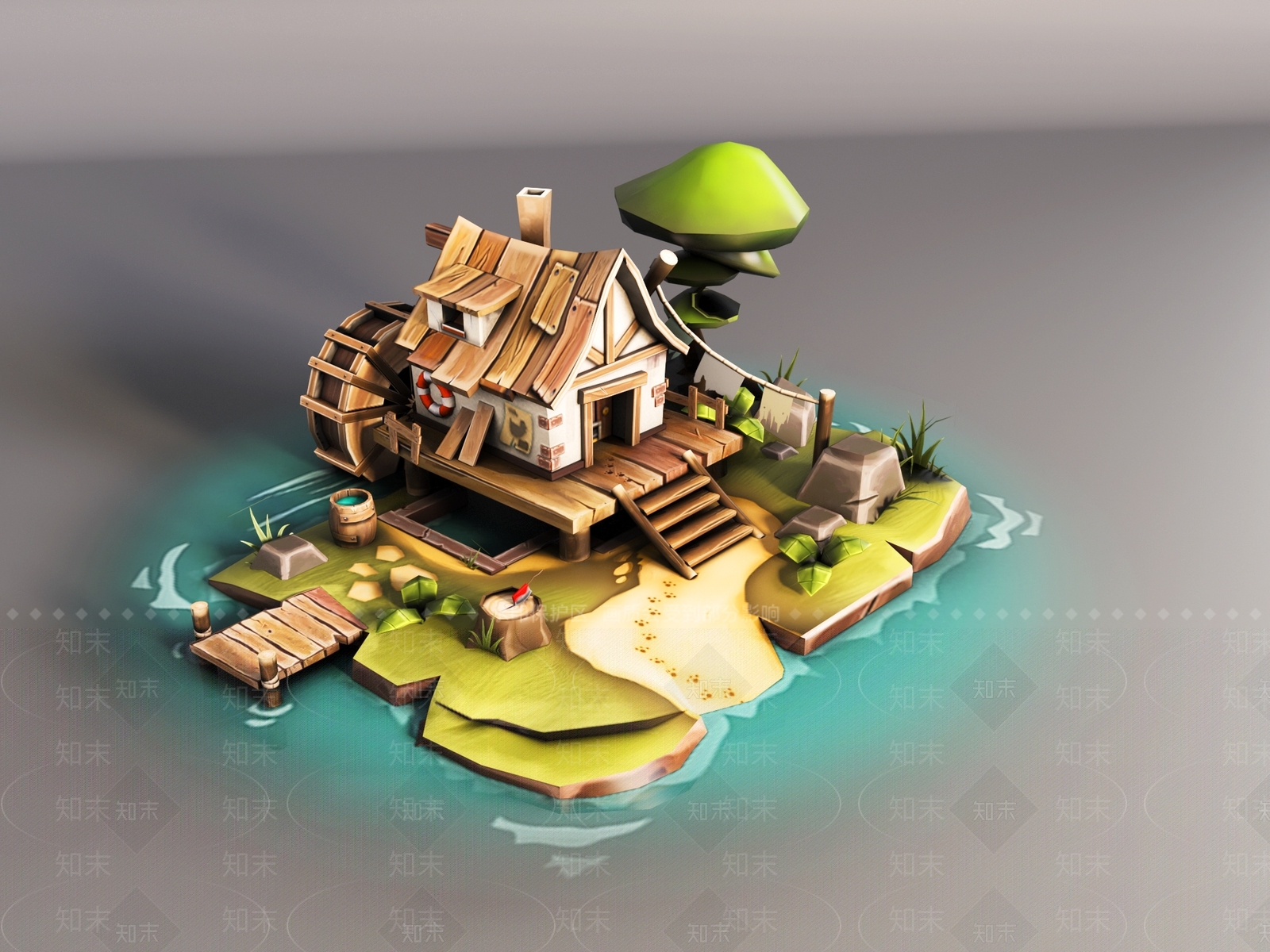 欧式木屋3D模型下载【ID:1191799130】