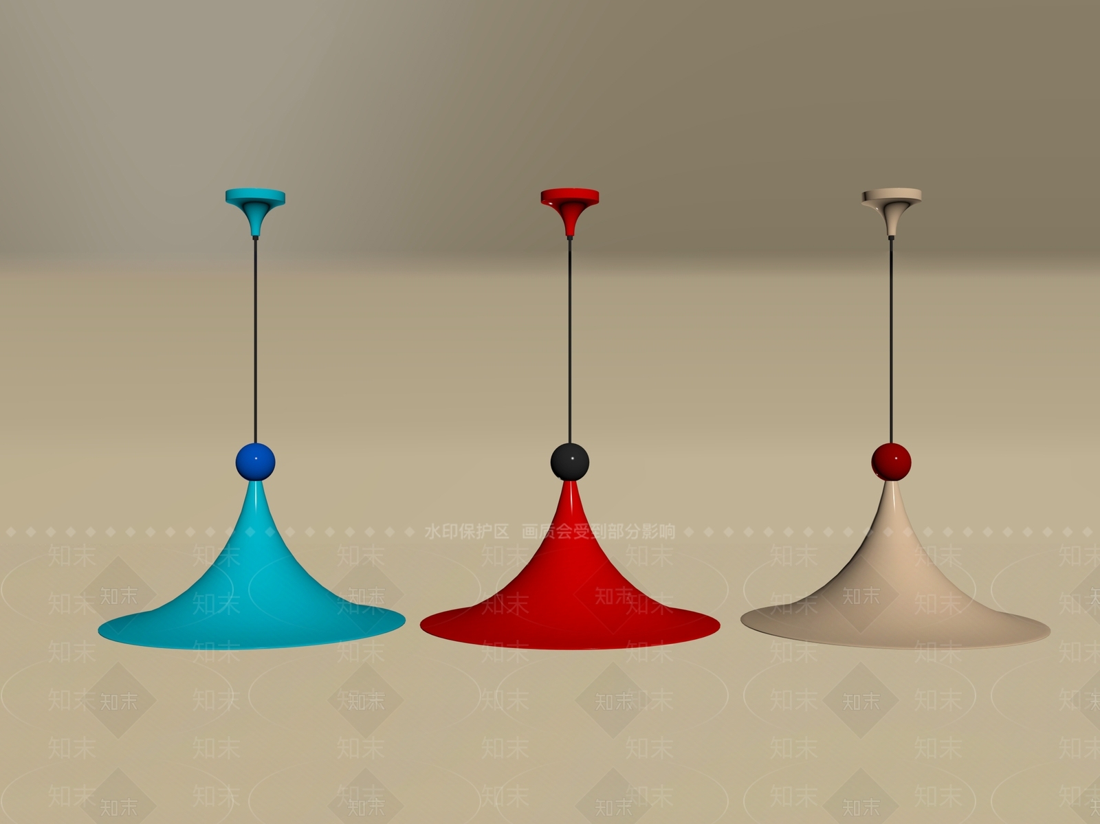 现代北欧餐厅吊灯3D模型下载【ID:1191799458】