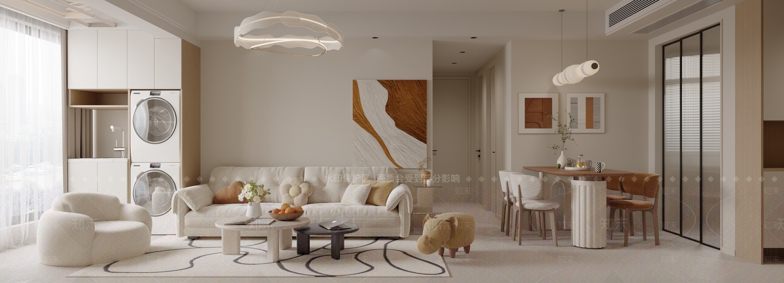 奶油阳台3D模型下载【ID:1215104915】