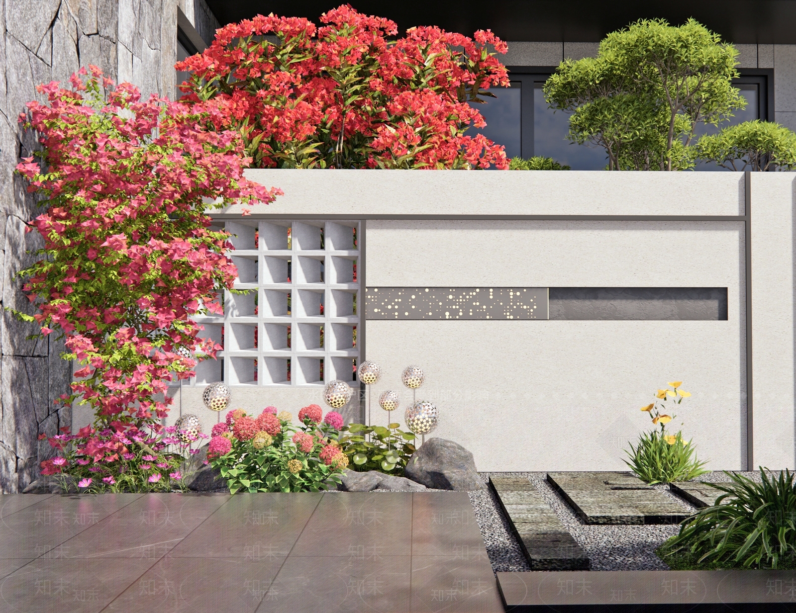现代景墙3D模型下载【ID:1191801074】