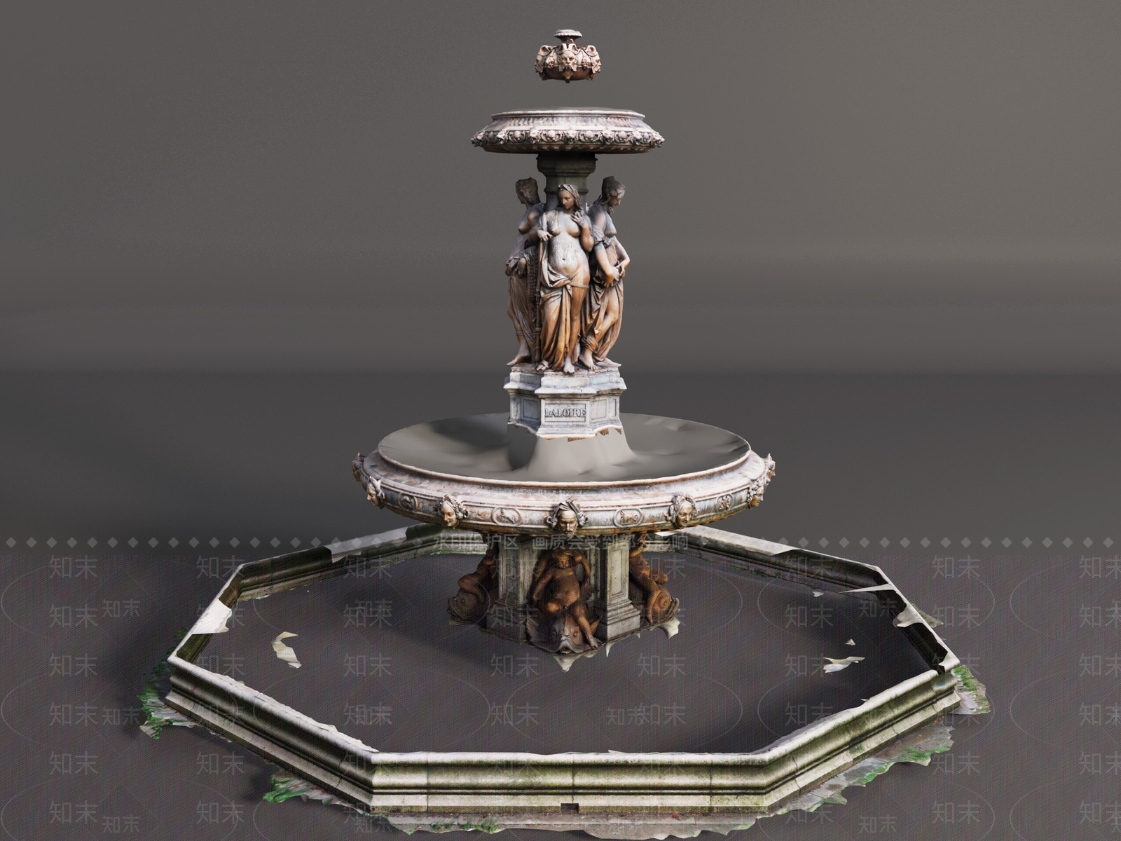 欧式景观雕塑3D模型下载【ID:1191804067】