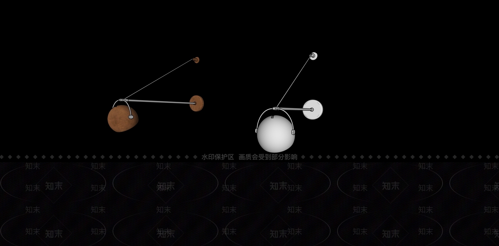现代中古壁灯SU模型下载【ID:1191806624】