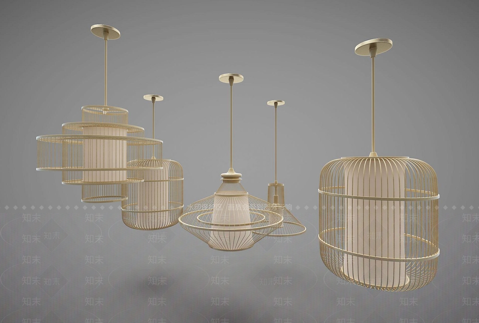 现代吊灯灯饰3D模型下载【ID:1191808265】
