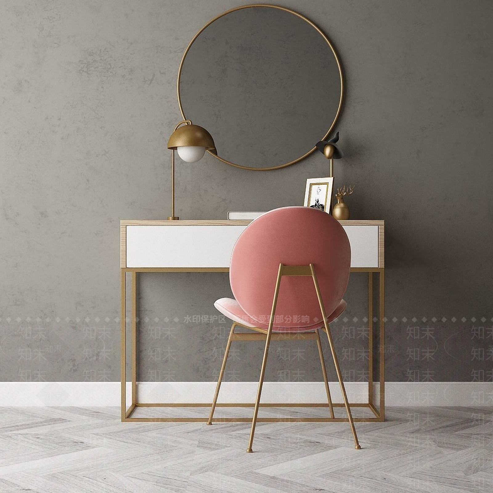 现代儿童书桌3D模型下载【ID:1191809622】