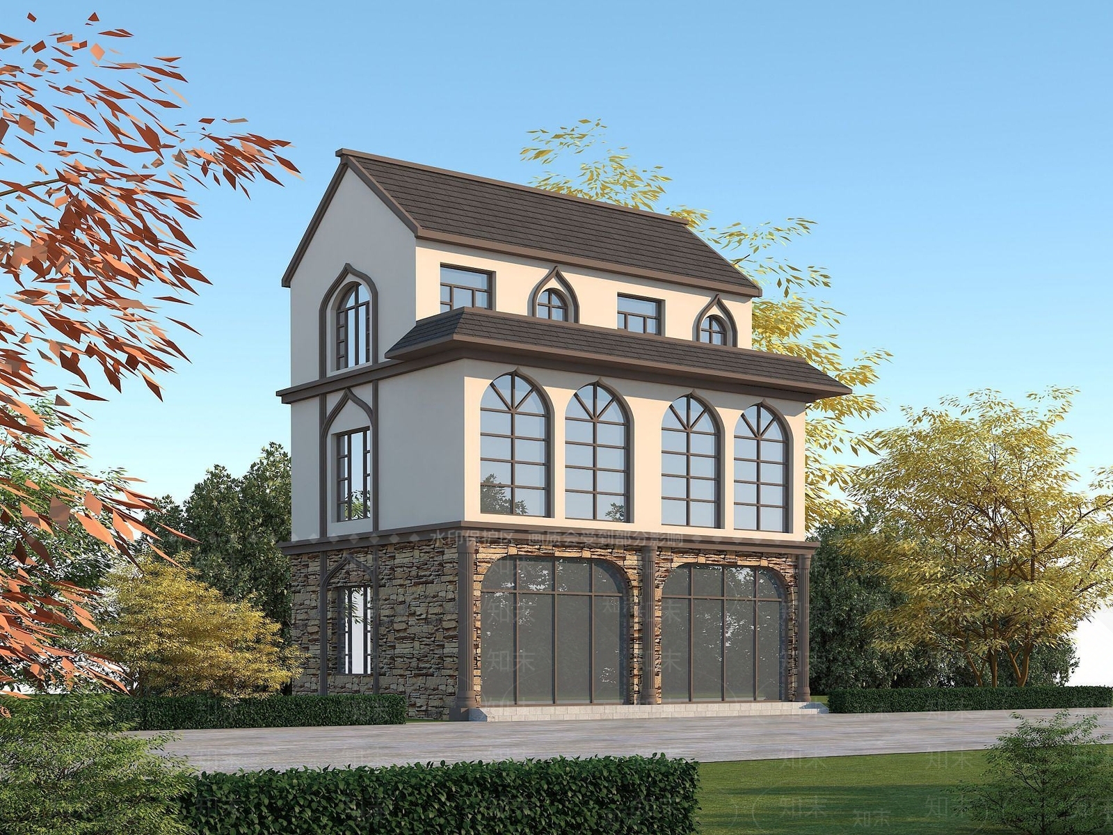 现代商住楼3D模型下载【ID:1191810700】