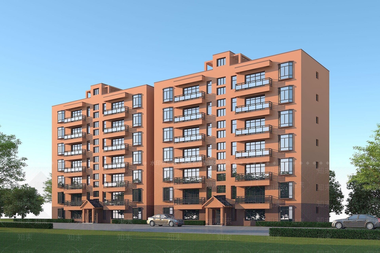 现代多层住宅3D模型下载【ID:1191811000】