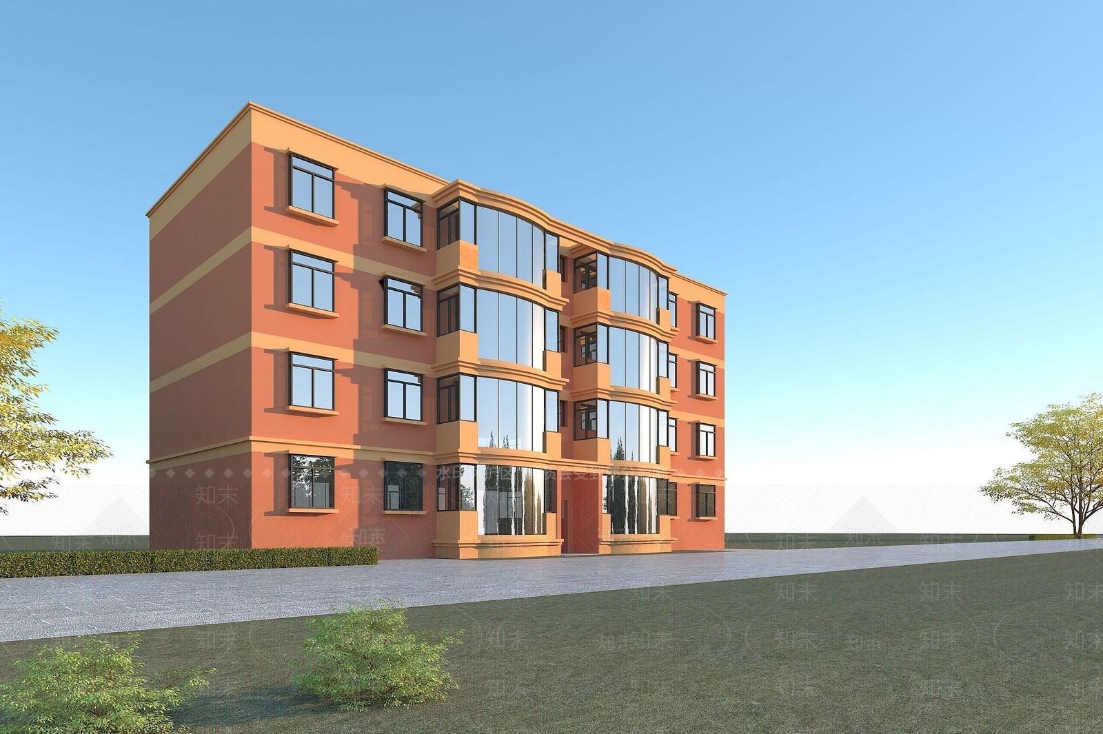 现代宿舍楼3D模型下载【ID:1191811182】