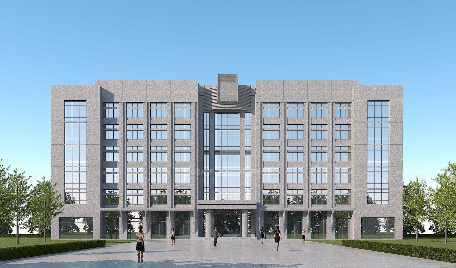 现代办公楼3D模型下载【ID:1191811229】