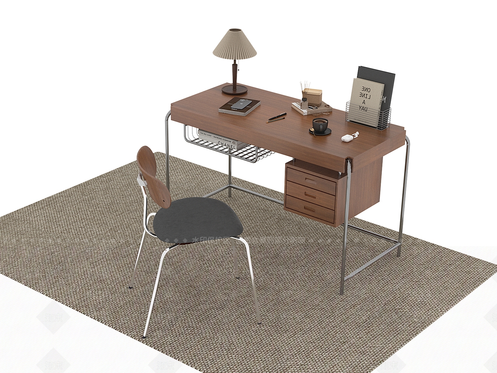 现代办公桌椅3D模型下载【ID:1191811776】