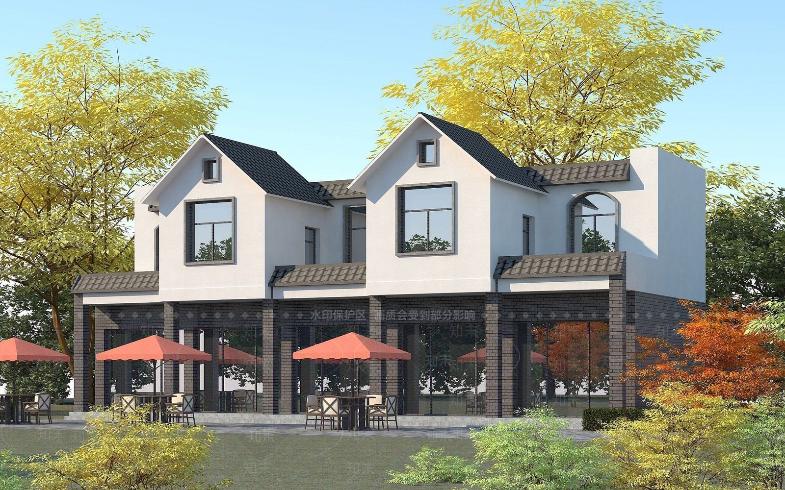 新中式商业街3D模型下载【ID:1191812244】