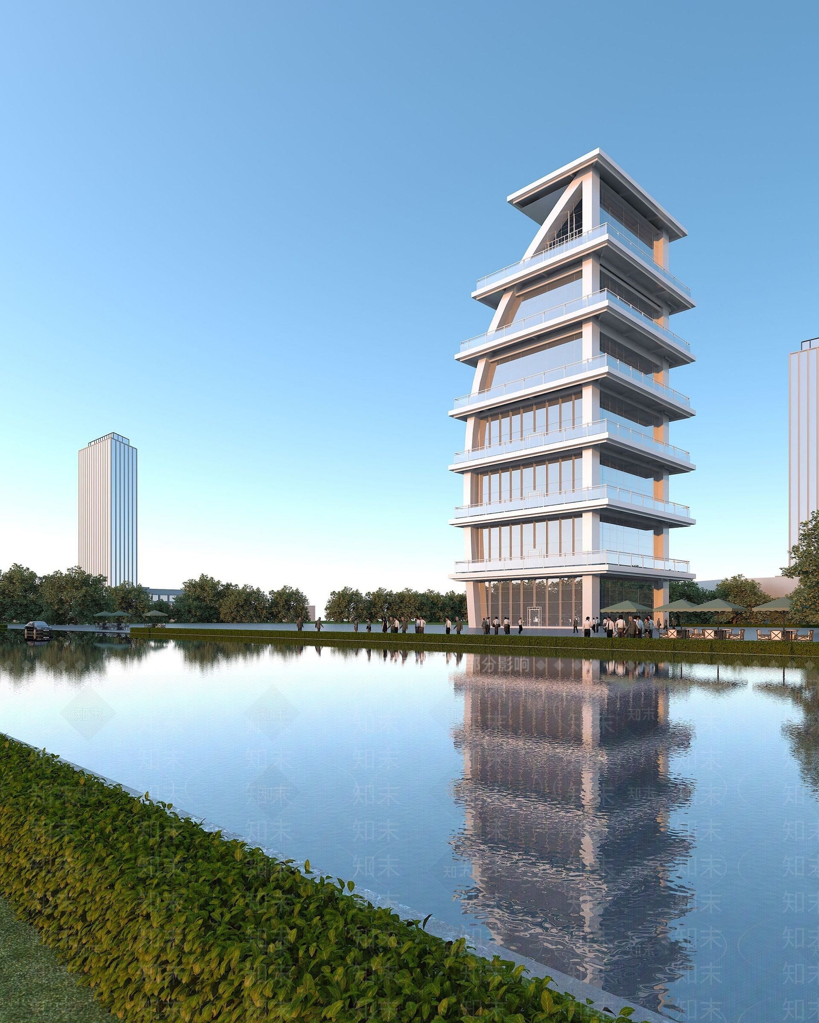 现代塔楼3D模型下载【ID:1191814458】