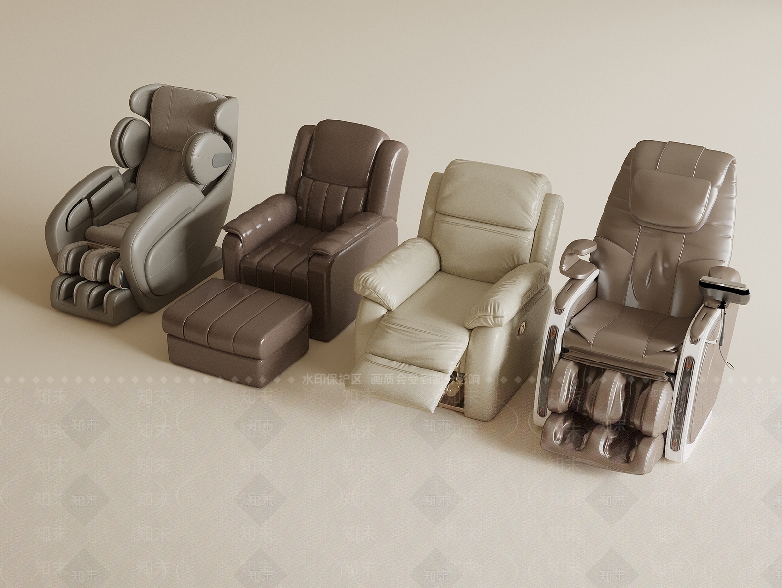 现代按摩椅3D模型下载【ID:1191822095】