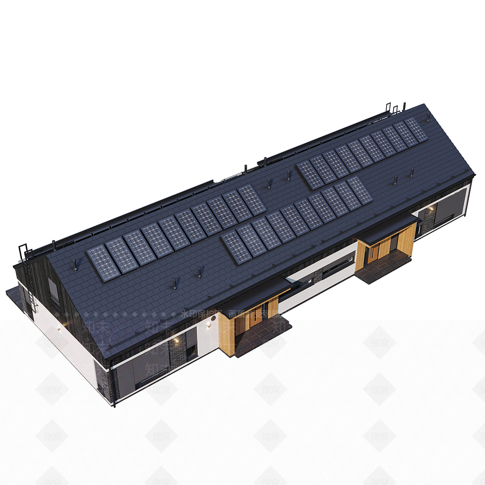 现代意式别墅外观3D模型下载【ID:1191822828】