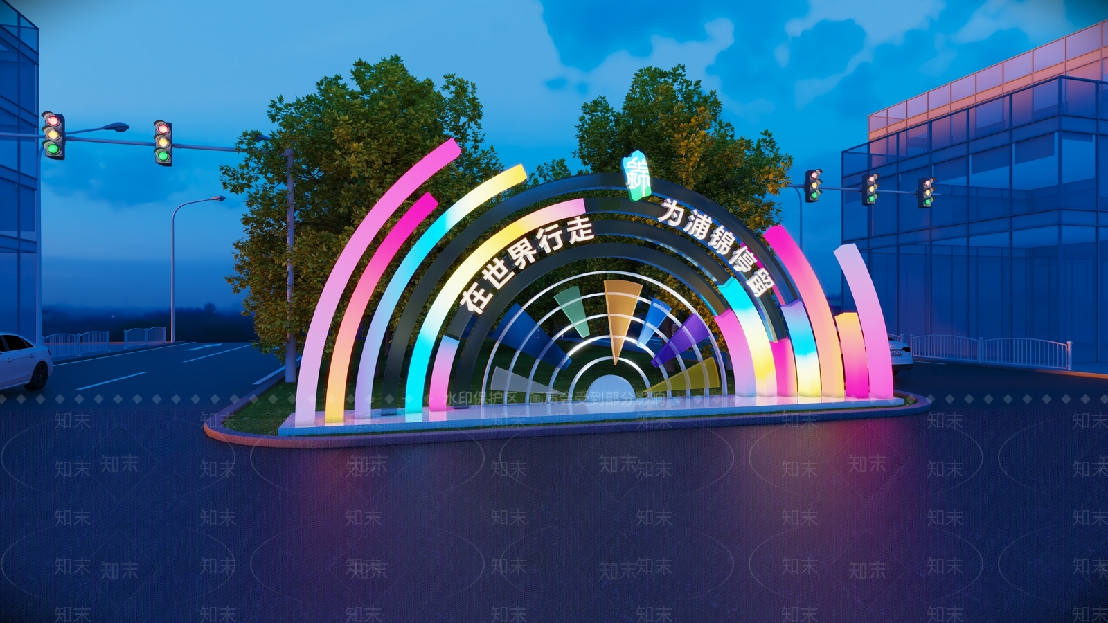 现代广场景观3D模型下载【ID:1191823898】