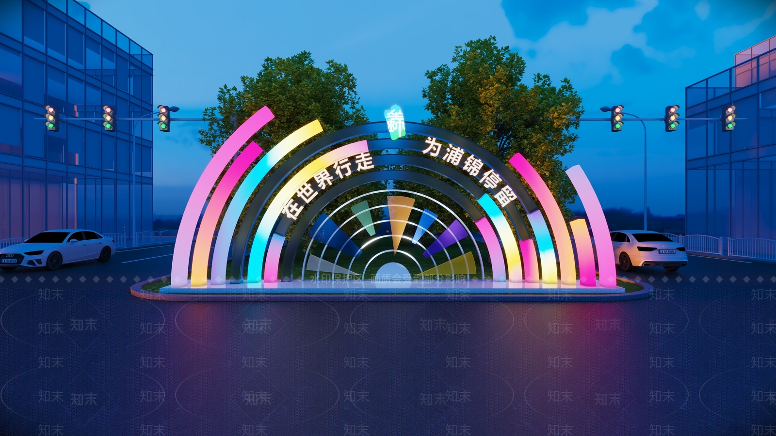 现代广场景观3D模型下载【ID:1191823898】