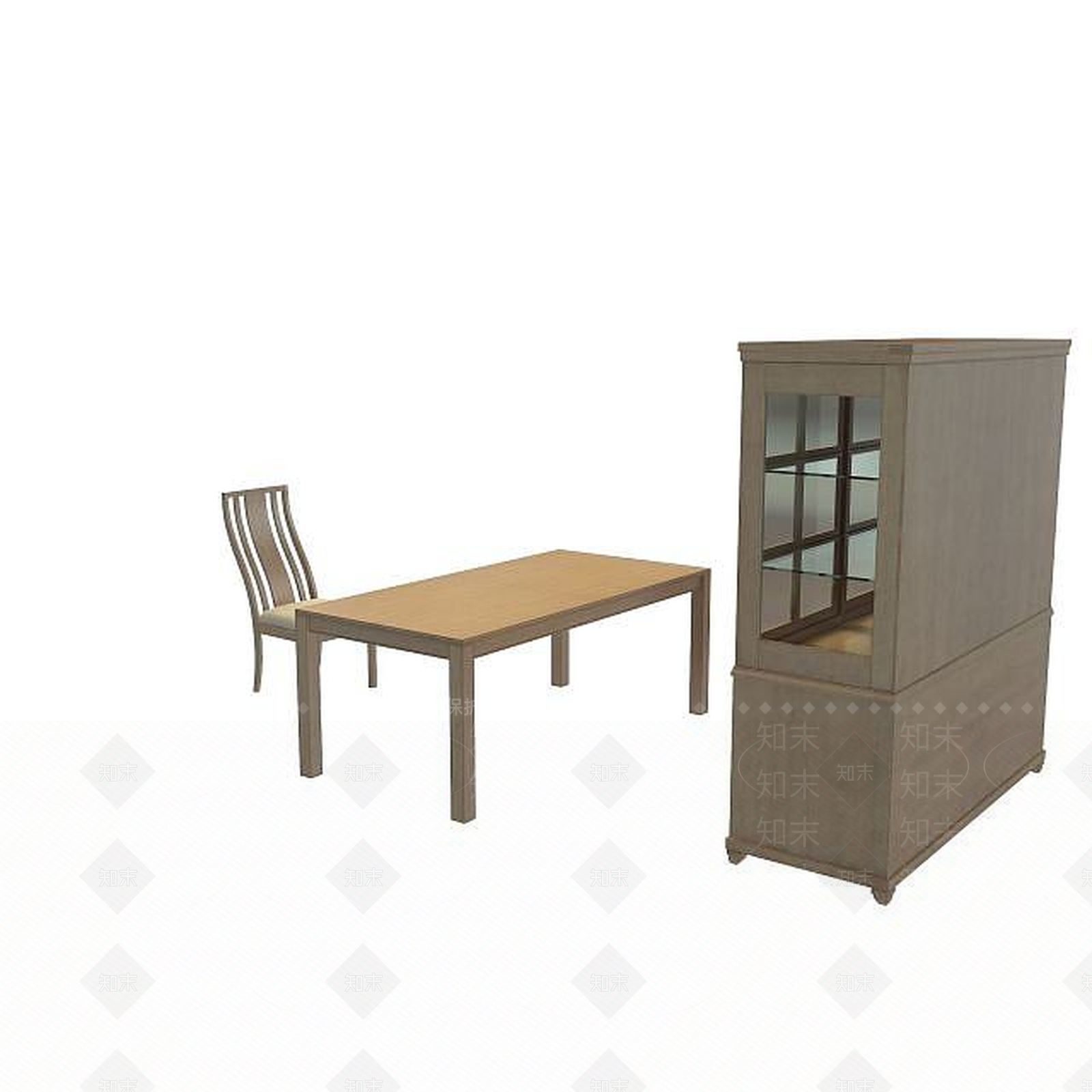 现代书桌椅3D模型下载【ID:1191827206】