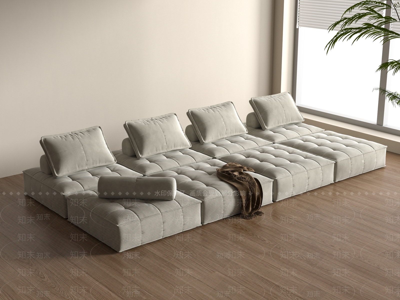 现代多人沙发3D模型下载【ID:1191832243】