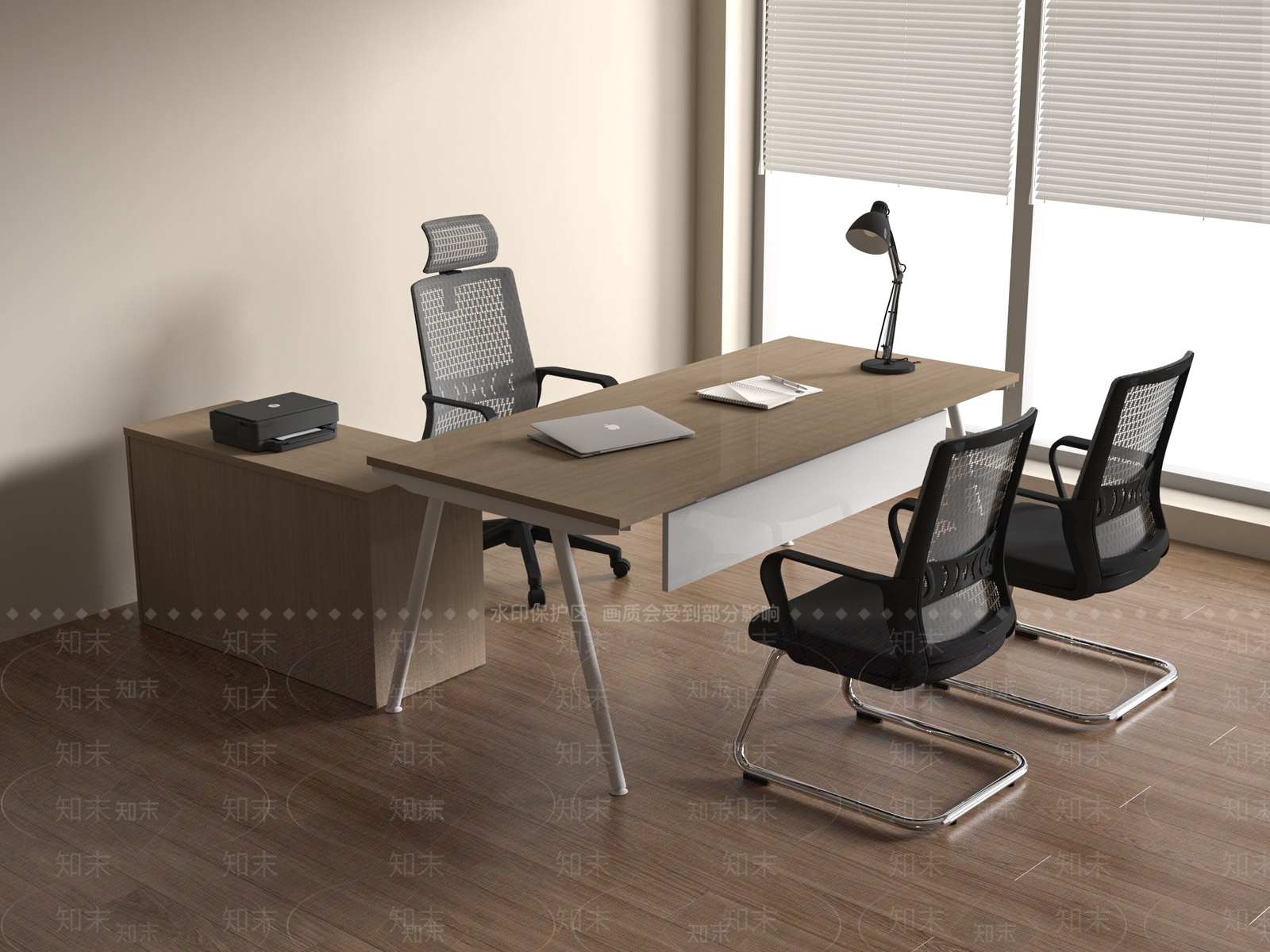 现代办公桌3D模型下载【ID:1191832665】