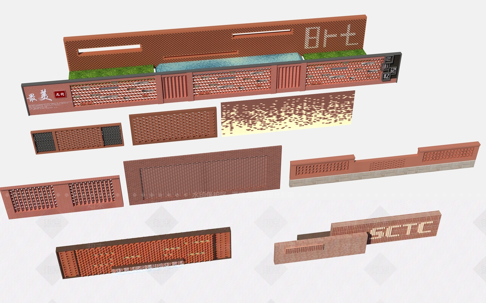 现代景墙3D模型下载【ID:1191834651】