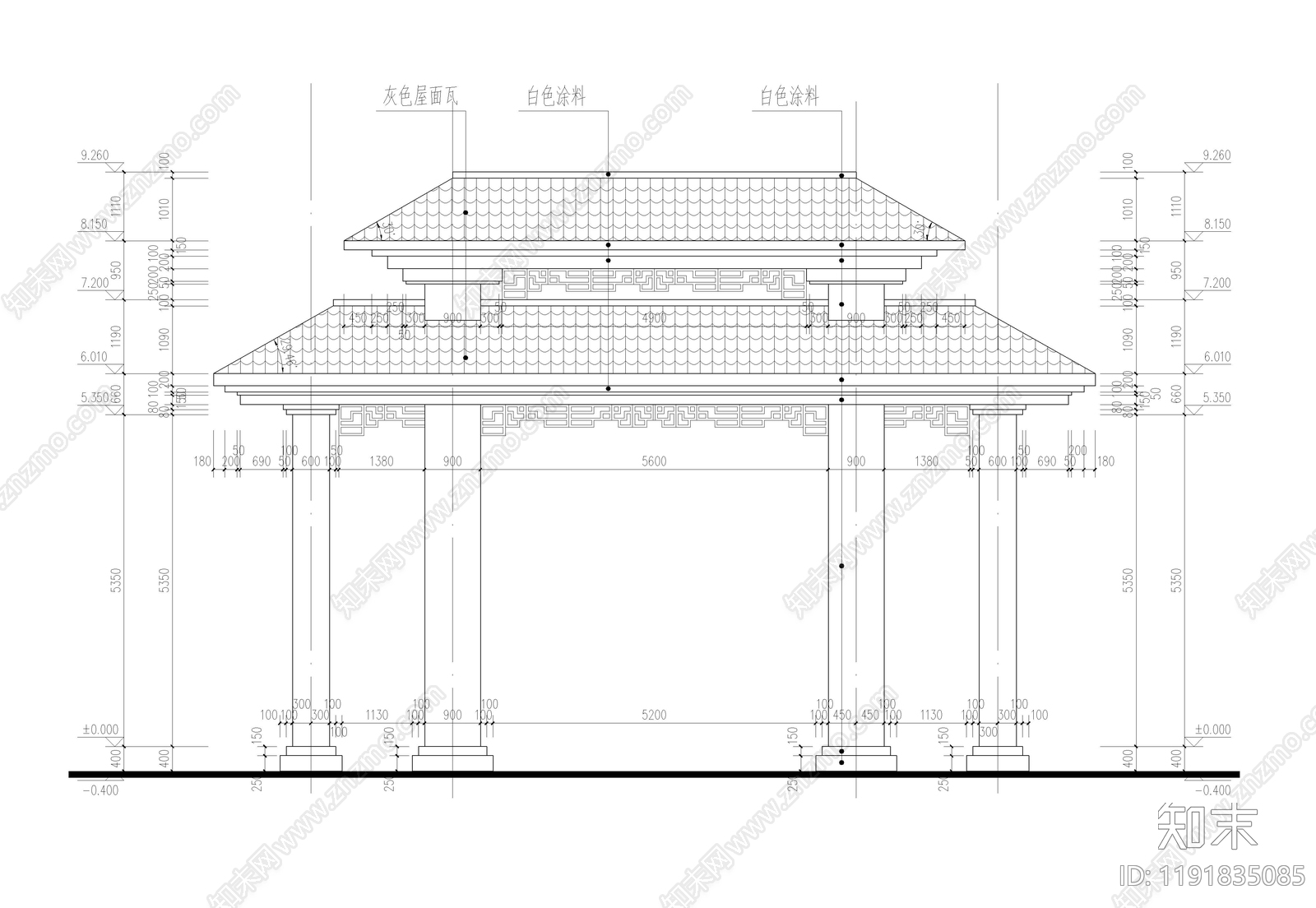 其他古建筑cad施工图下载【ID:1191835085】