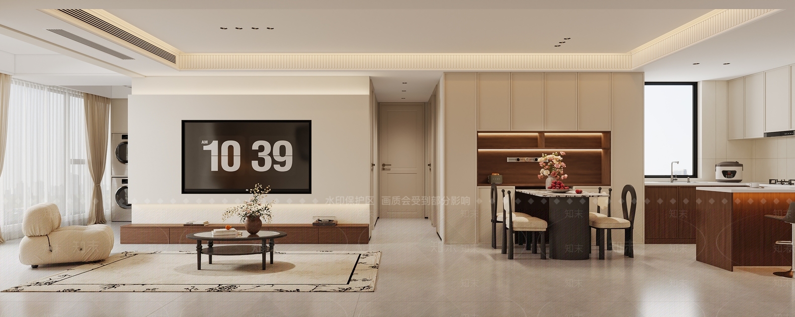 美式法式家居客厅3D模型下载【ID:1191836912】