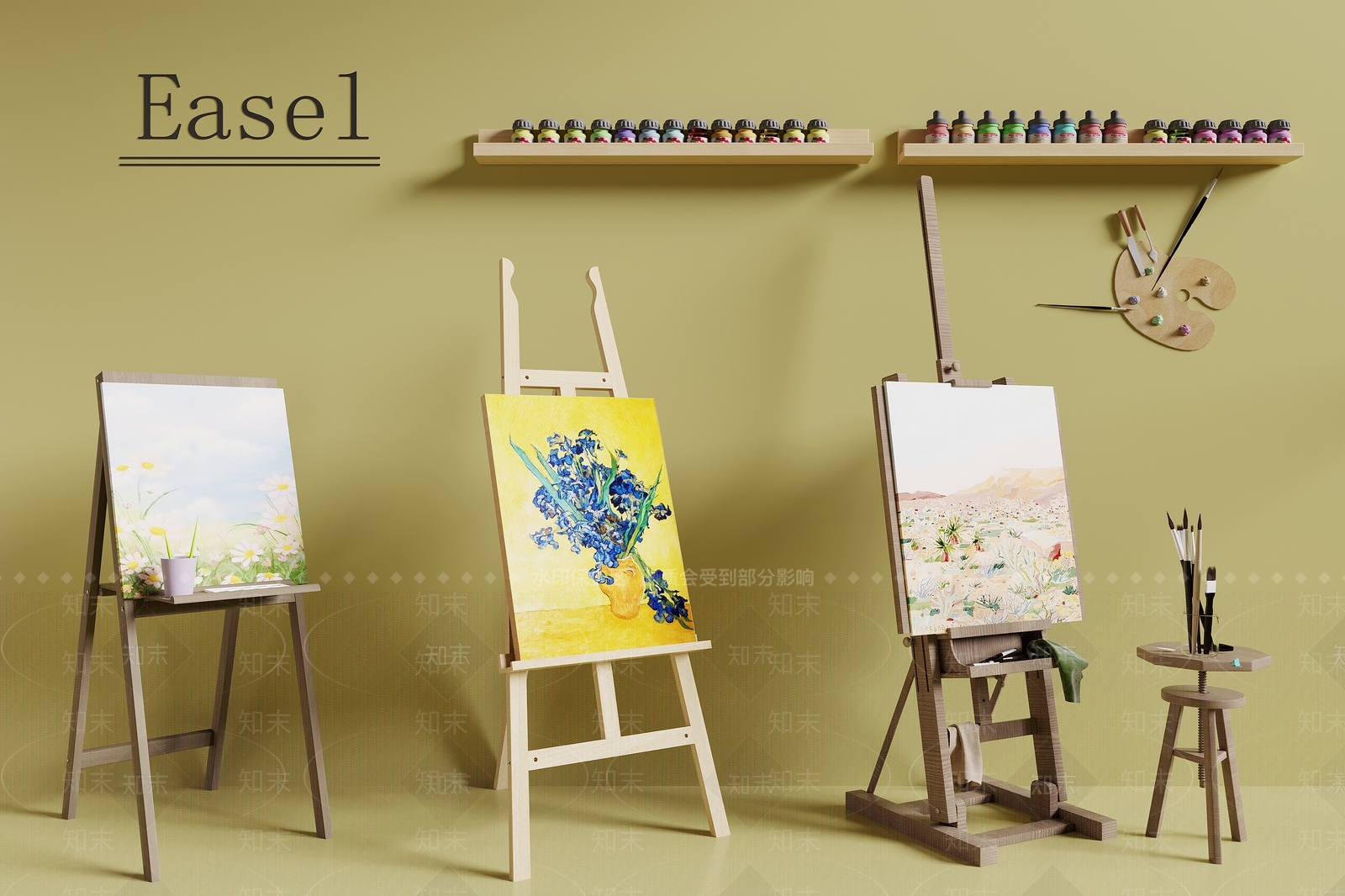 画具3D模型下载【ID:1191841642】