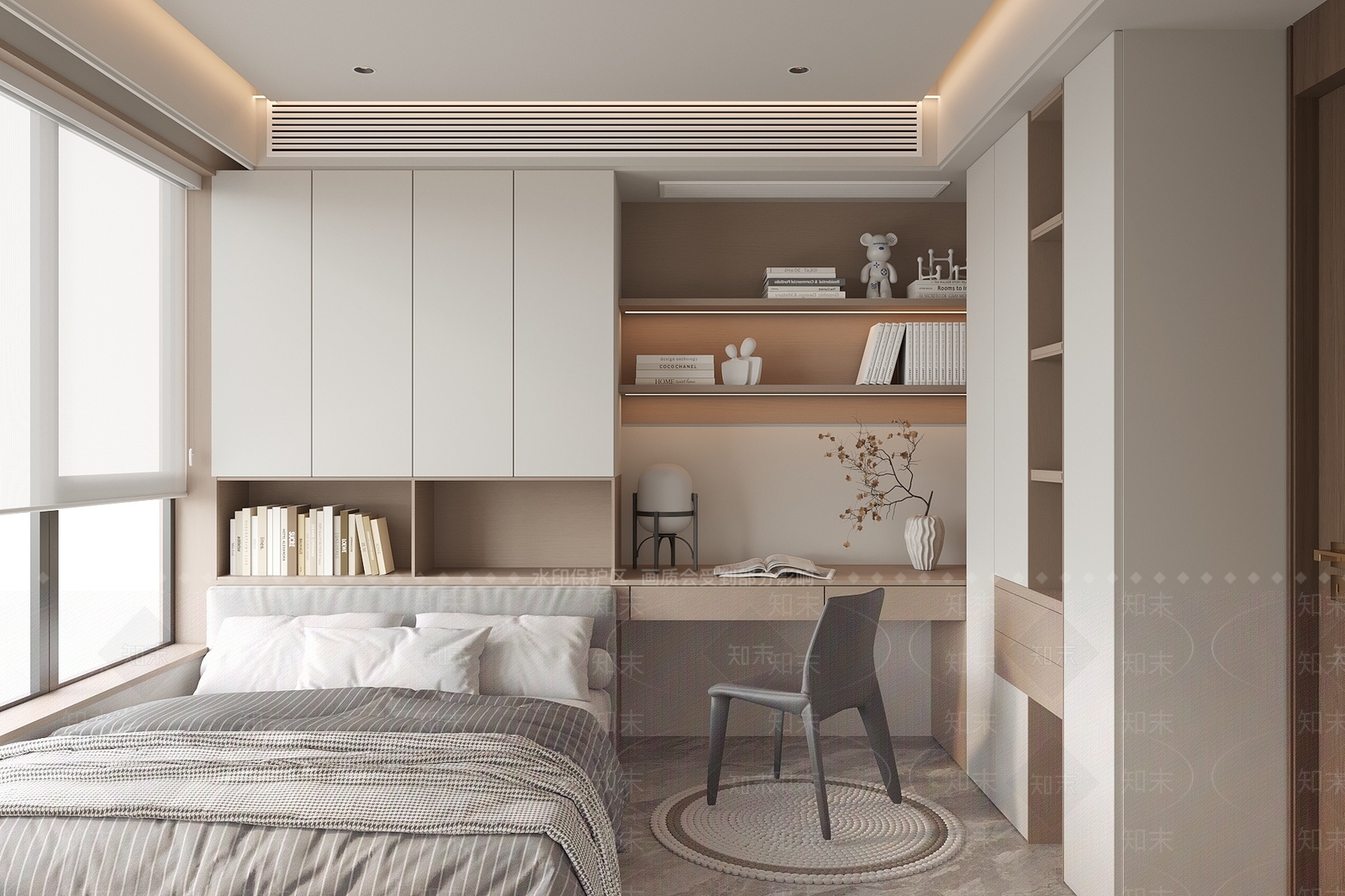 现代轻奢家居卧室3D模型下载【ID:1191844286】