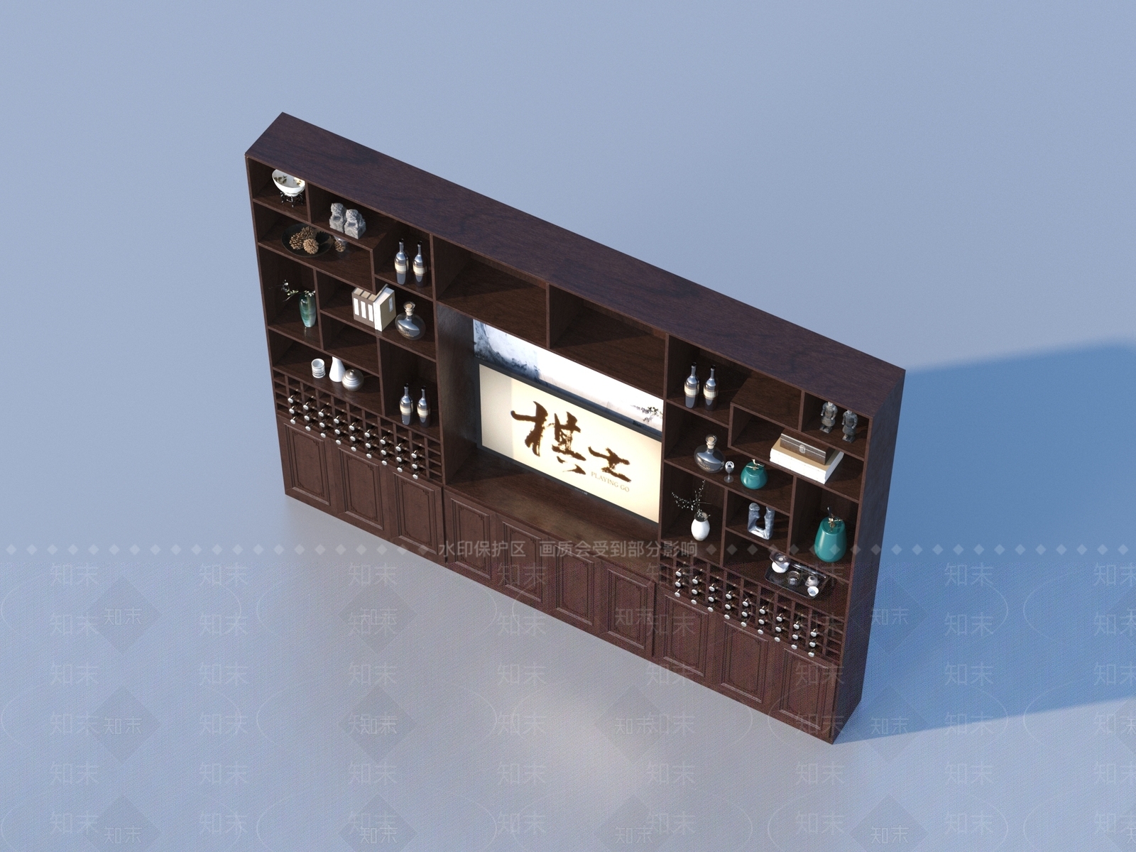 现代酒柜3D模型下载【ID:1191844572】