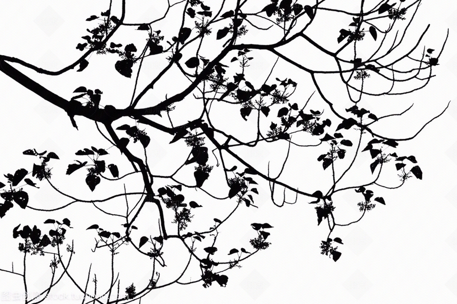 现代新中式树影贴图下载【ID:1191845394】