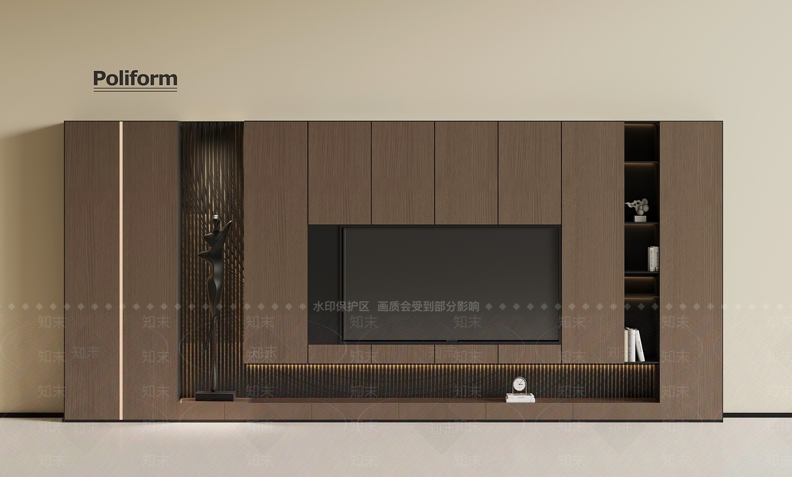 现代意式背景墙SU模型下载【ID:1191845878】