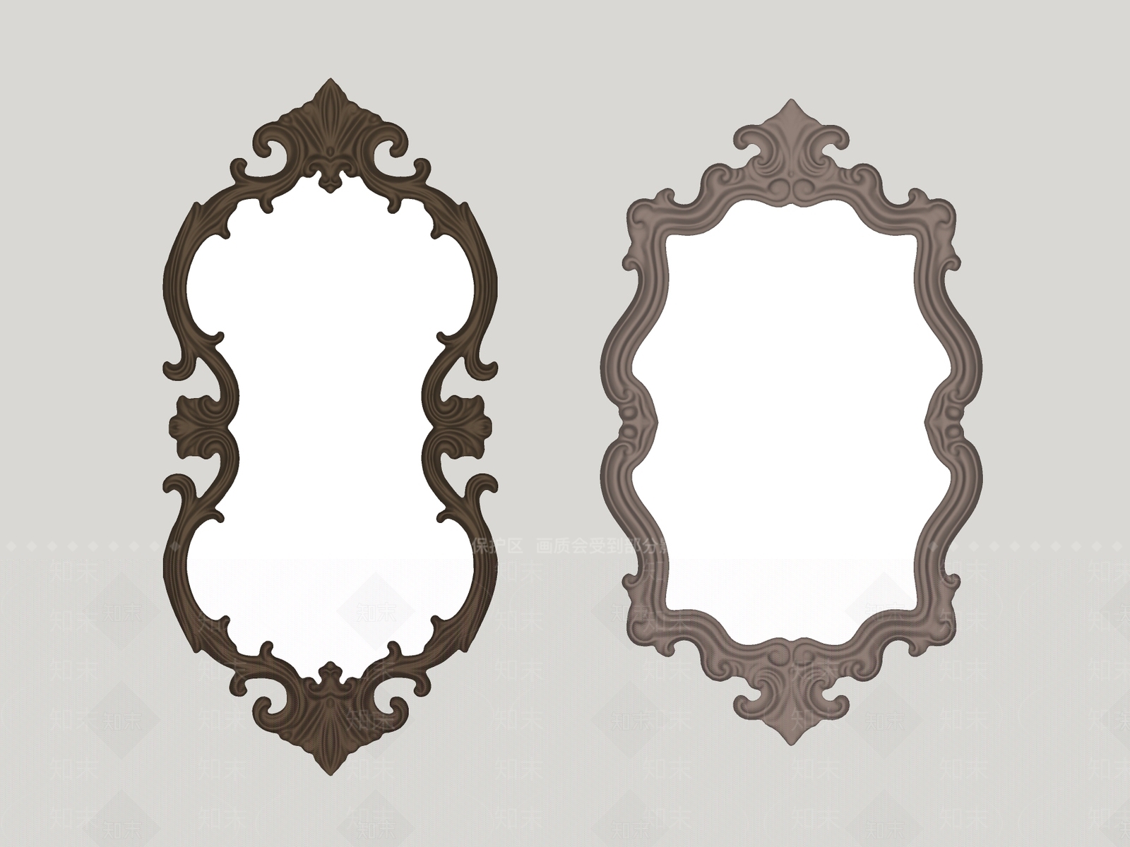 欧式镜子SU模型下载【ID:1191847100】