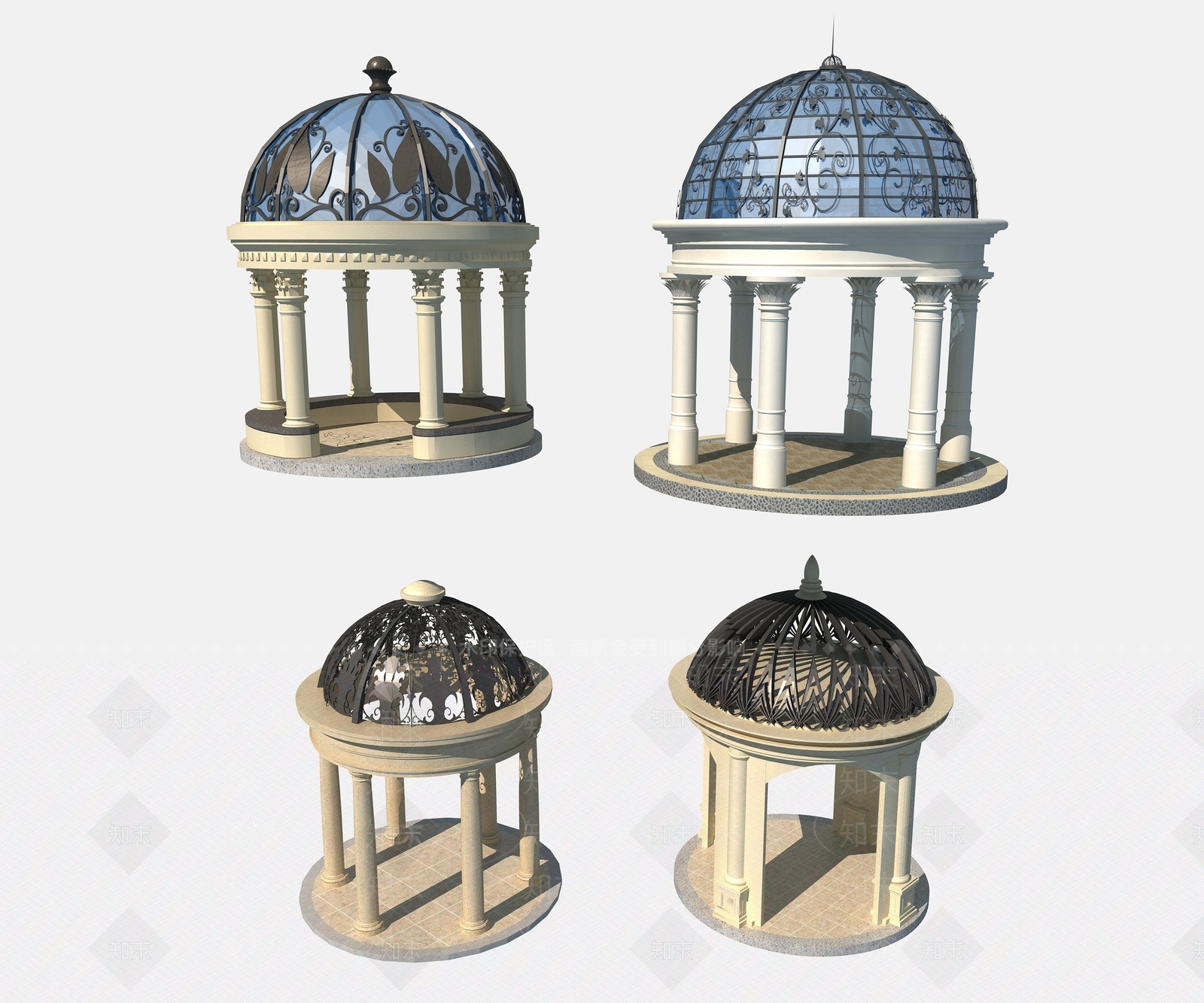 简欧亭子3D模型下载【ID:1191848188】