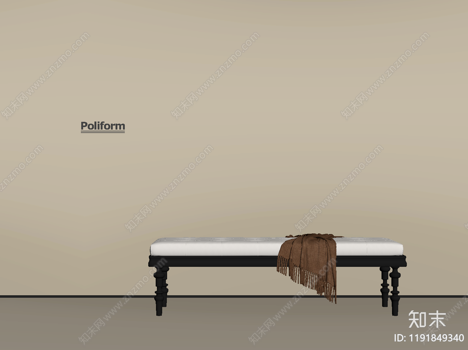 法式复古沙发凳SU模型下载【ID:1191849340】