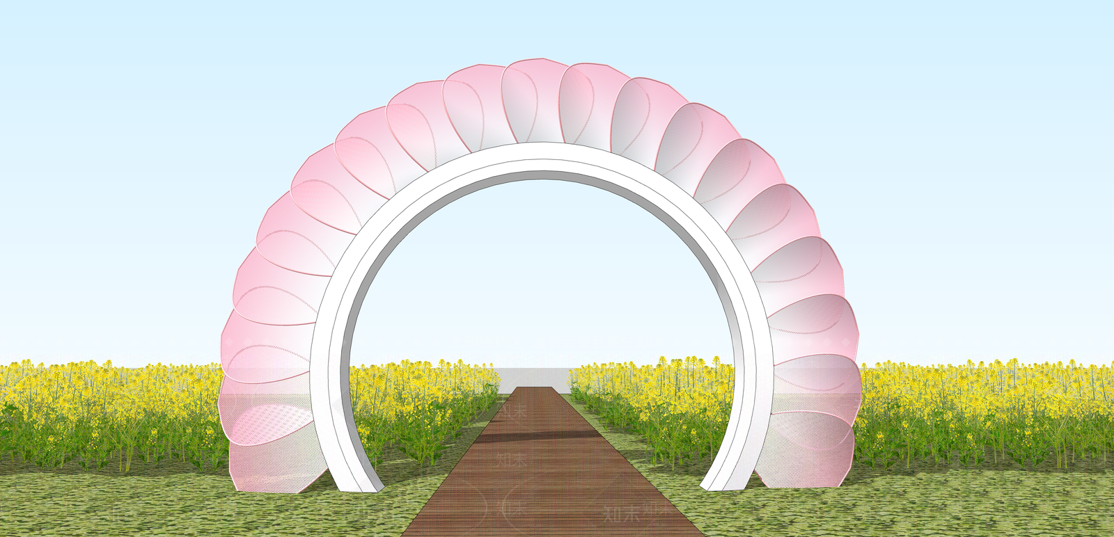 现代雕塑SU模型草图