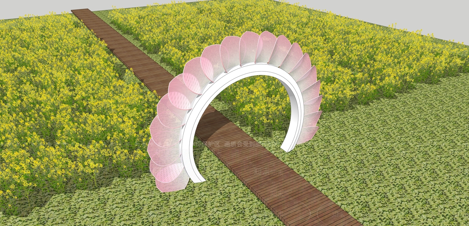 现代轻奢入口大门SU模型下载【ID:1191851578】