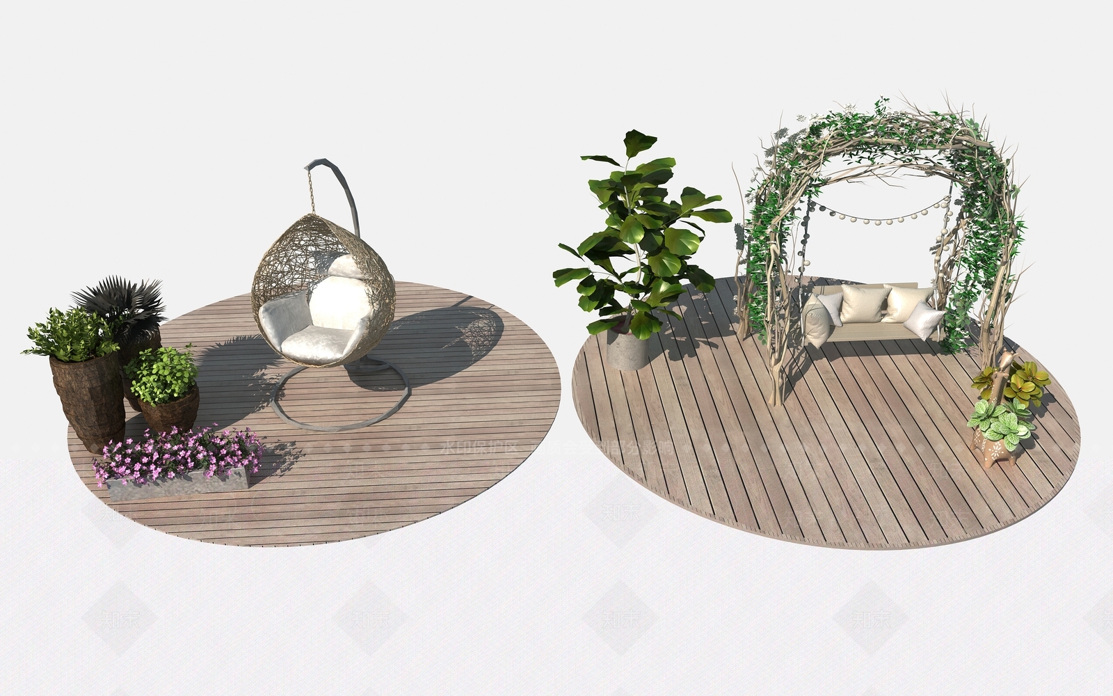 现代秋千椅3D模型下载【ID:1191851953】