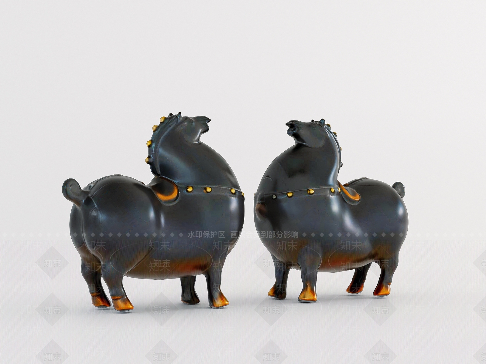 现代雕塑摆件SU模型下载【ID:1191852378】