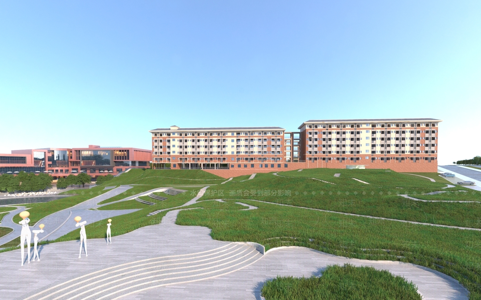 现代学校外观3D模型下载【ID:1191852790】