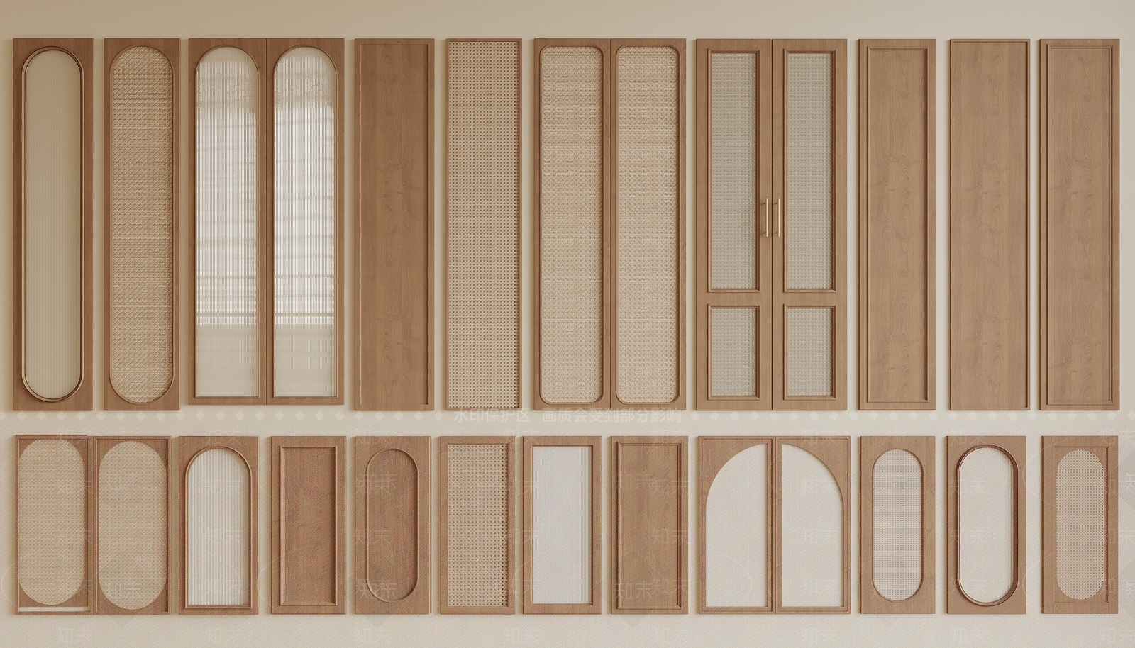 侘寂中古柜门3D模型下载【ID:1191858966】