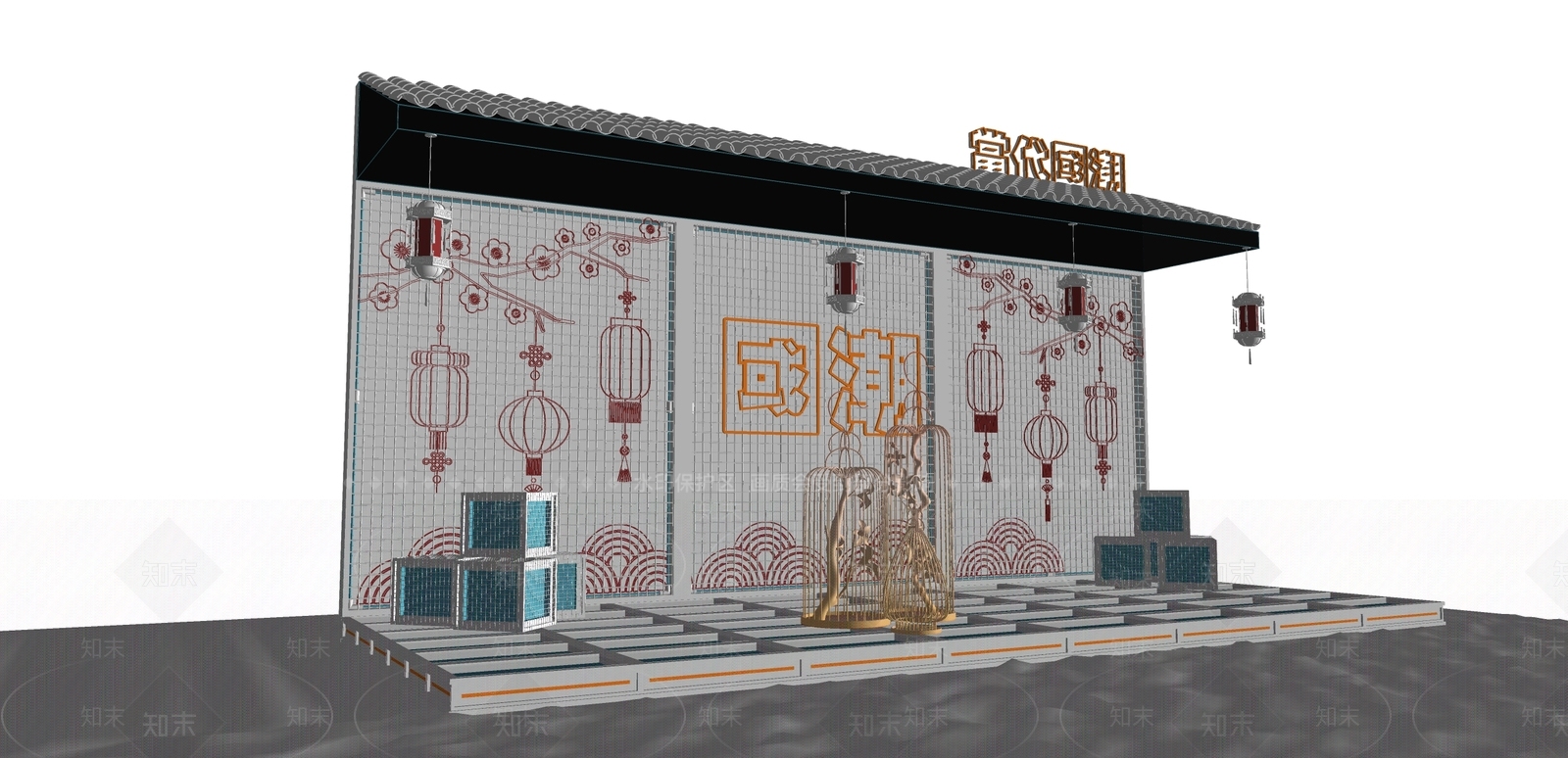 现代艺术装置SU模型下载【ID:1191859312】