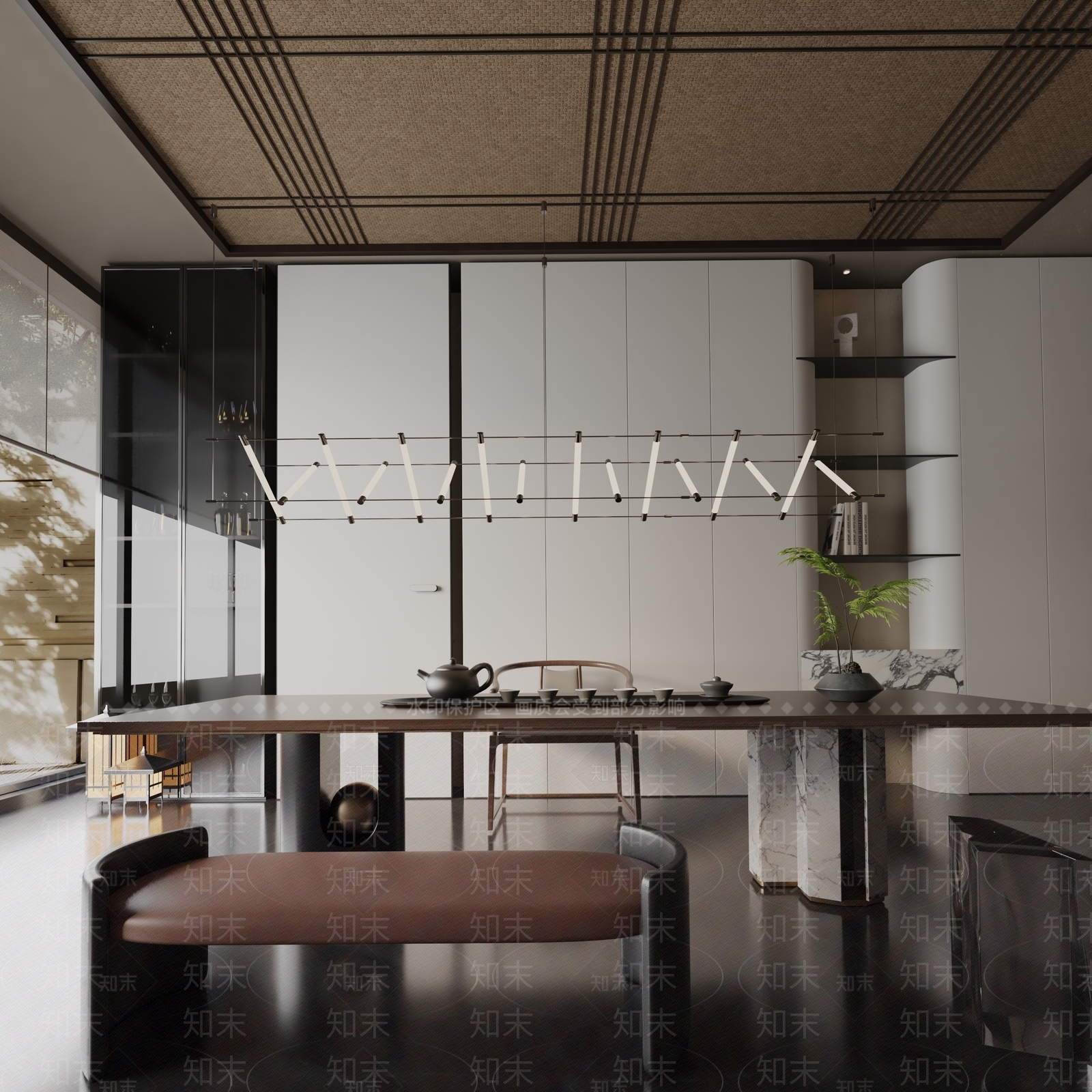 现代餐桌3D模型下载【ID:1191859767】