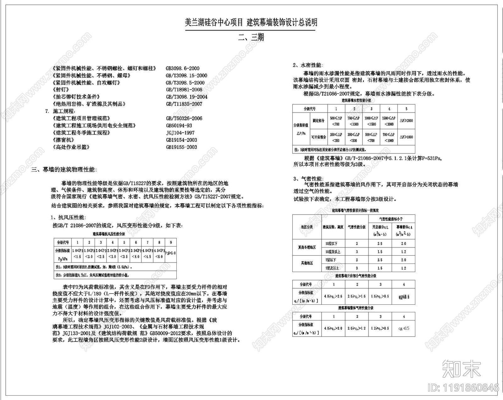 现代设计说明cad施工图下载【ID:1191860846】