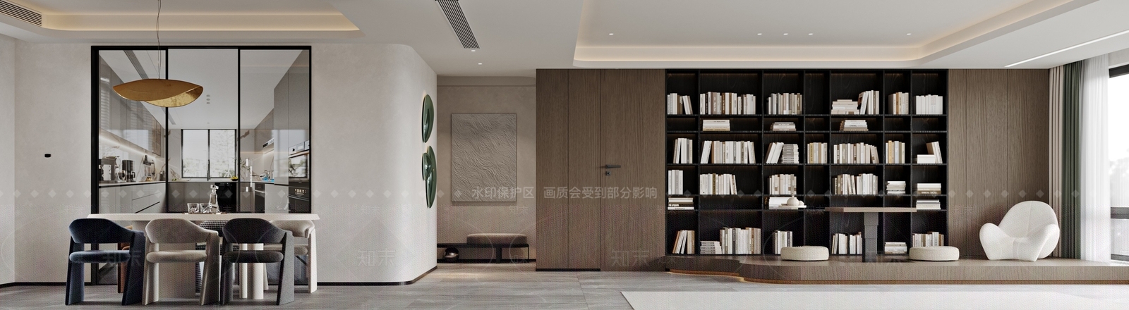 现代客餐厅3D模型下载【ID:1215105907】