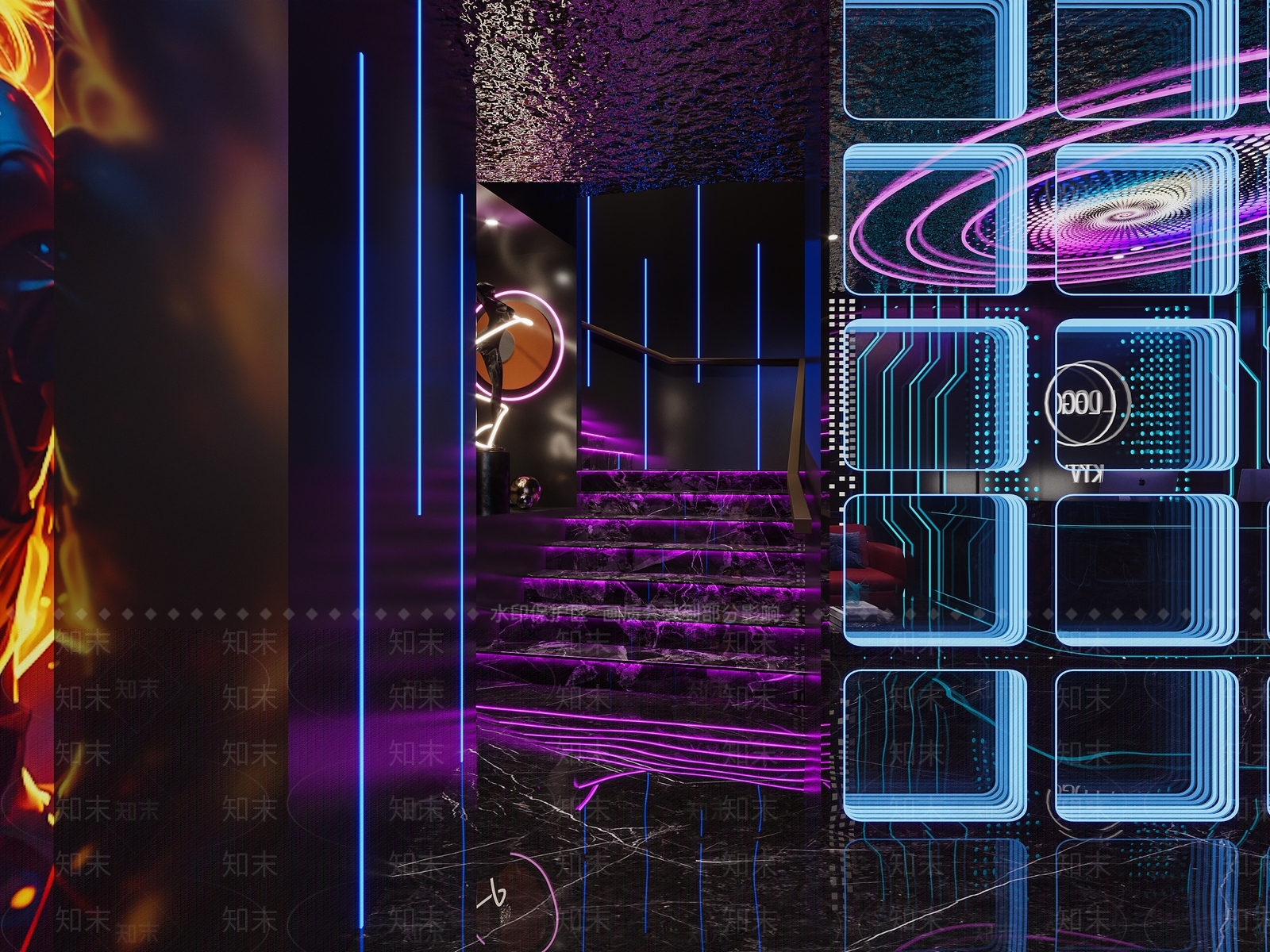 现代轻奢KTV3D模型下载【ID:1191863406】